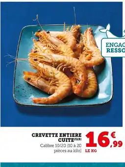 Hyper U Crevette entiere cuite offre