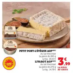 Hyper U Petit pont-l'évêque aop offre