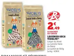 Hyper U VIDELYS Legumes secs offre