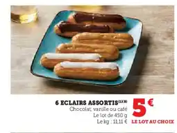 Hyper U 6 eclairs assortis offre