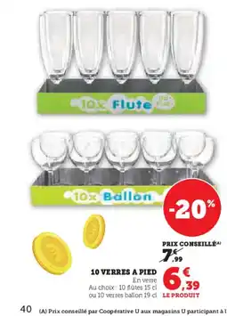 Hyper U 10 verres a pied offre