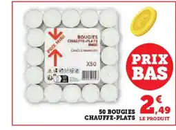 Hyper U 50 bougies chauffe-plats offre