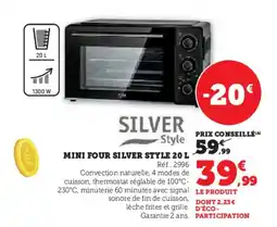 Hyper U SILVER STYLE Mini four offre