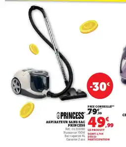 Hyper U PRINCESS Aspirateur sans sac offre