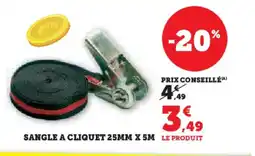 Hyper U Sangle a cliquet 25mm x 5m offre