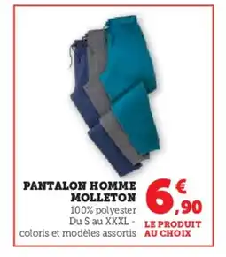 Hyper U Pantalon homme molleton offre