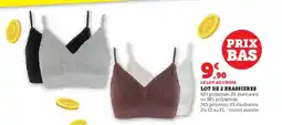 Hyper U Lot de 2 brassieres offre