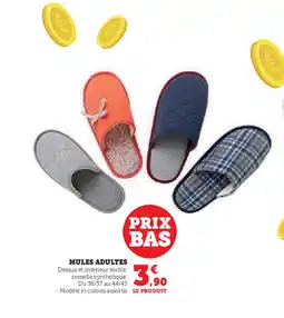 Hyper U Mules adultes offre