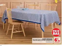 Hyper U Nappe imprimée traitée anti-taches offre