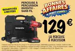 Chretien Matériaux Perceuse à percussion inventiv - sans fil offre
