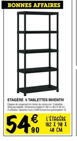 Chretien Matériaux Etagère 5 tablettes inventiv offre