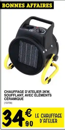 Chretien Matériaux Chauffage d'atelier 2kw, soufflant, avec éléments céramique offre