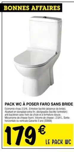 Chretien Matériaux Pack wc à poser faro sans bride offre