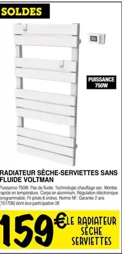 Chretien Matériaux Radiateur sèche-serviettes sans fluide voltman offre