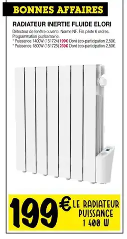 Chretien Matériaux Radiateur inertie fluide elori offre