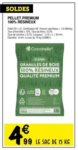 Chretien Matériaux Pellet premium 100% résineux offre