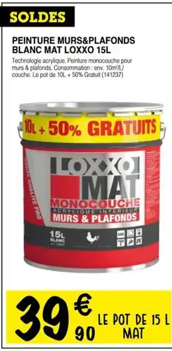 Chretien Matériaux Peinture murs&plafonds blanc mat loxxo offre