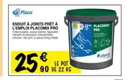 Chretien Matériaux PLACO Enduit à joints prêt à l'emploi placomix pro offre