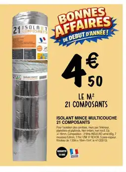 Chretien Matériaux Isolant mince multicouche 21 composants offre