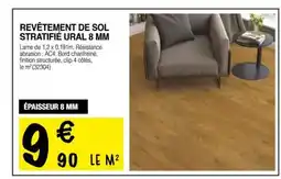Chretien Matériaux Revêtement de sol stratifié ural 8 mm offre