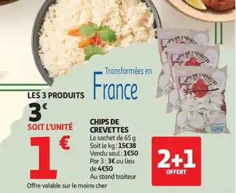 Auchan Supermarché Chips de crevettes offre