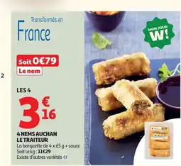 Auchan Supermarché 4 nems auchan le traiteur offre