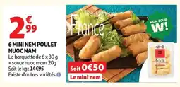 Auchan Supermarché 6 mini nem poulet nuớc nam offre