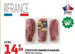 Auchan Supermarché LE GAULOIS 3 filets de canard offre