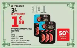 Auchan Supermarché WEI MING Gyozas aux crevettes offre