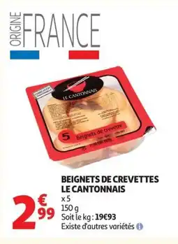 Auchan Supermarché LE CANTONNAIS Beignets de crevettes offre