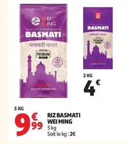Auchan Supermarché WEI MING Riz basmati offre