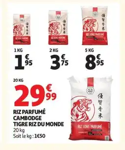 Auchan Supermarché Riz parfumé cambodge tigre riz du monde offre