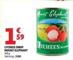 Auchan Supermarché Lychees sirop mount elephant offre