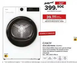 Gitem CANDY Sèche-linge frontal GDL8N1B-S offre