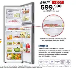 Gitem SAMSUNG Réfrigérateur 2 portes RT31CG5624S9 offre