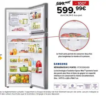 SAMSUNG Réfrigérateur 2 portes RT31CG5624S9