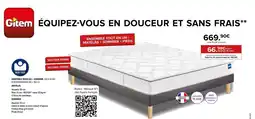 Gitem BULTEX Ensemble matelas + sommier pack dunk offre