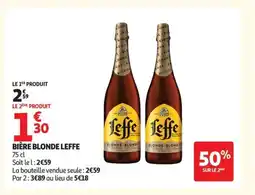 Auchan Supermarché LEFFE Bière blonde offre