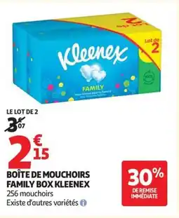 Auchan Supermarché KLEENEX Boîte de mouchoirs family box offre