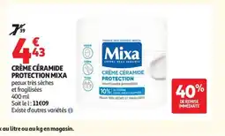 Auchan Supermarché MIXA Crème céramide protection offre