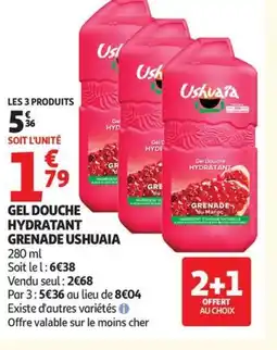 Auchan Supermarché USHUAIA Gel douche hydratant grenade offre