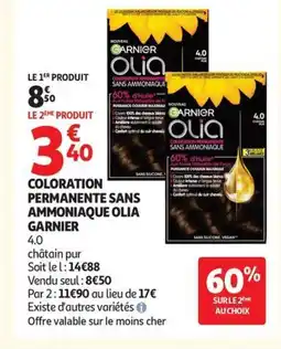 Auchan Supermarché OLIA GARNIER Coloration permanent sans ammoniaque offre