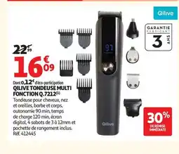Auchan Supermarché QILIVE Tondeuse multi fonction q.7212 offre