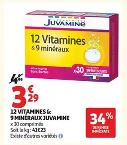 Auchan Supermarché JUVAMINE 12 vitamines & 9 minéraux offre