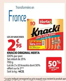 Auchan Supermarché HERTA Knacki original offre
