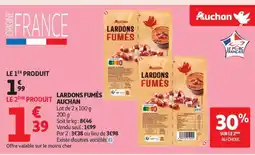 Auchan Supermarché AUCHAN Lardons fumés offre