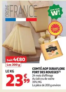 Auchan Supermarché Comté aop juraflore fort des rousses offre
