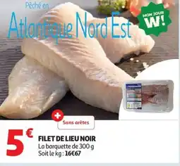 Auchan Supermarché Filet de lieu noir offre