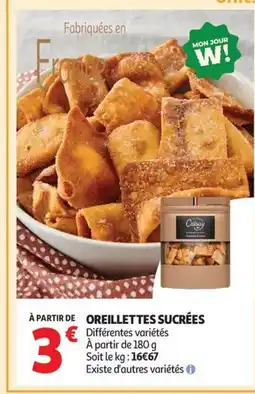 Auchan Supermarché Oreillettes sucrées offre