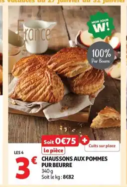 Auchan Supermarché Chaussons aux pommes pur beurre offre